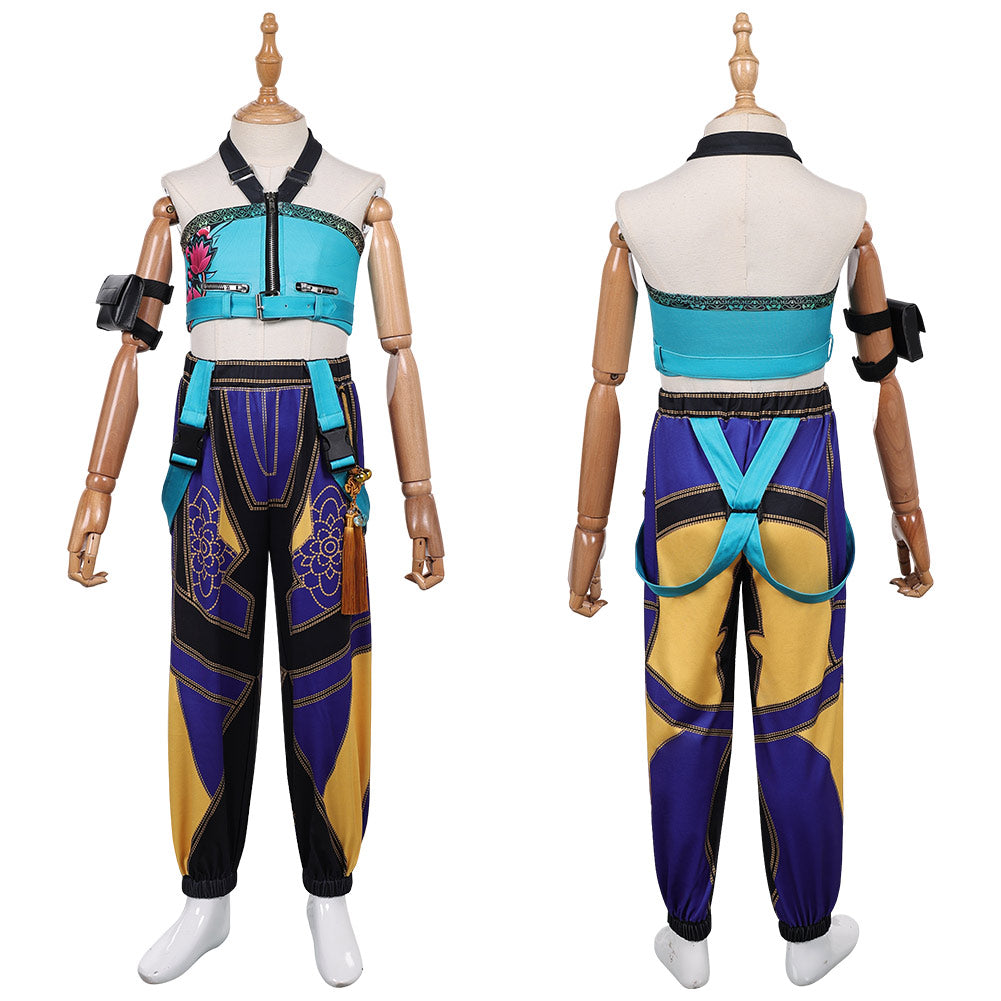 KPop Demon Hunters Zoey Kids Cosplay Costume  Outfit Halloween Carnival Suit