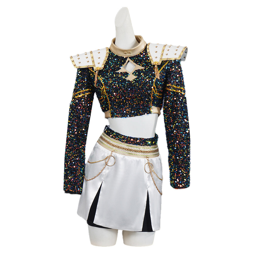 Kpop Demon Hunters Zoey Kids Cosplay Costume Outfit Halloween Carnival Suit