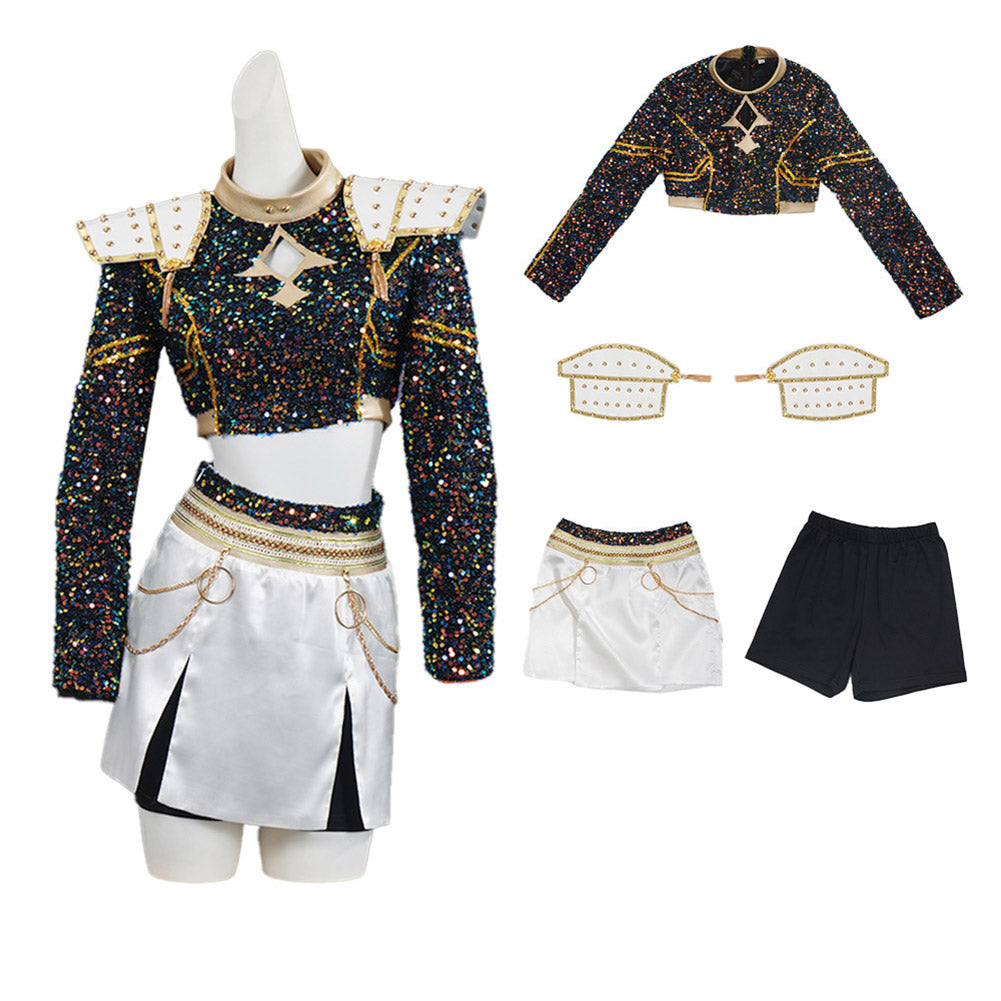 Kpop Demon Hunters Zoey Kids Cosplay Costume Outfit Halloween Carnival Suit