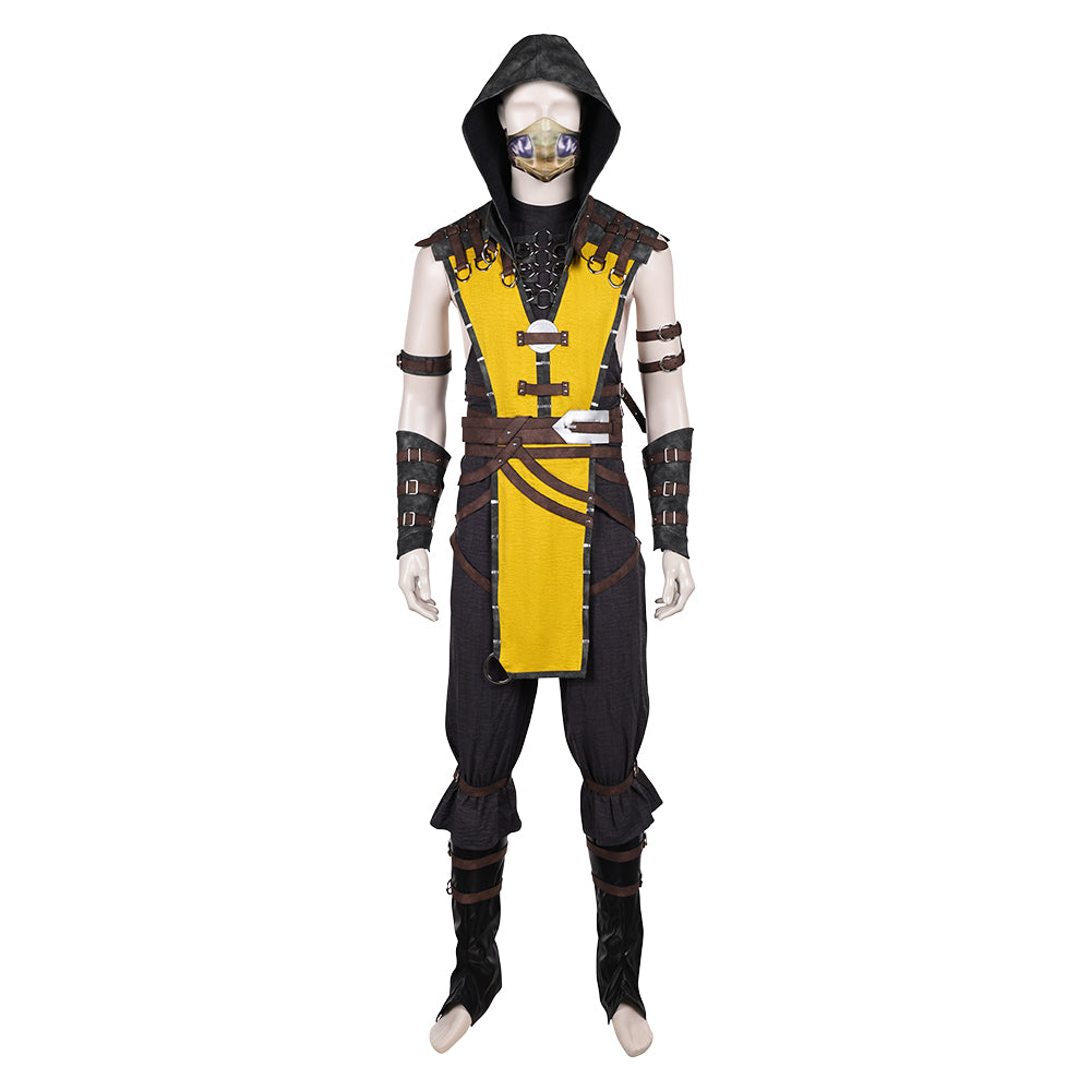 Mortal Kombat Scorpion Cosplay Costume For Adult Man Female Halloween Carnival Suit