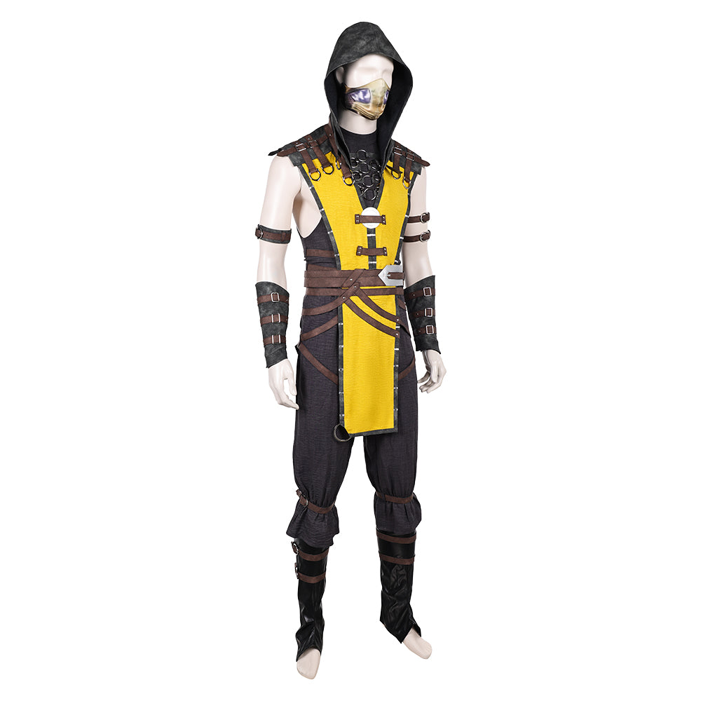Mortal Kombat Scorpion Cosplay Costume For Adult Man Female Halloween Carnival Suit