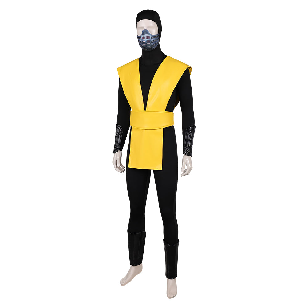 Mortal Kombat Scorpion Cosplay Costume Halloween Carnival Party Suit