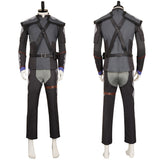 The Witcher Costume Geralt of Rivia Cosplay Black Outfit For Adult Man Halloween Carnival Suit