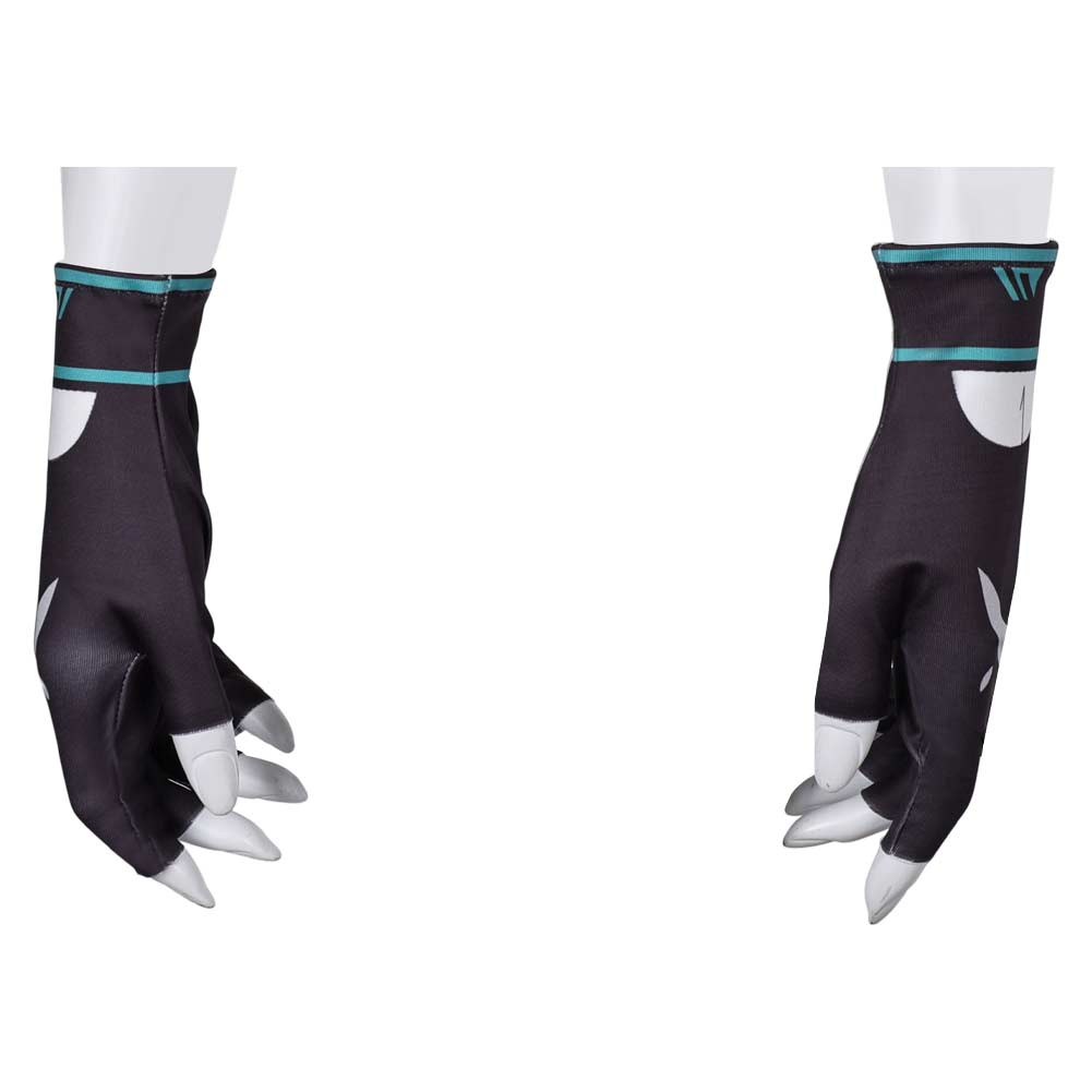 Valorant Jett Black Printed Gloves Cosplay Accessories Props