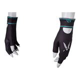 Valorant Jett Black Printed Gloves Cosplay Accessories Props