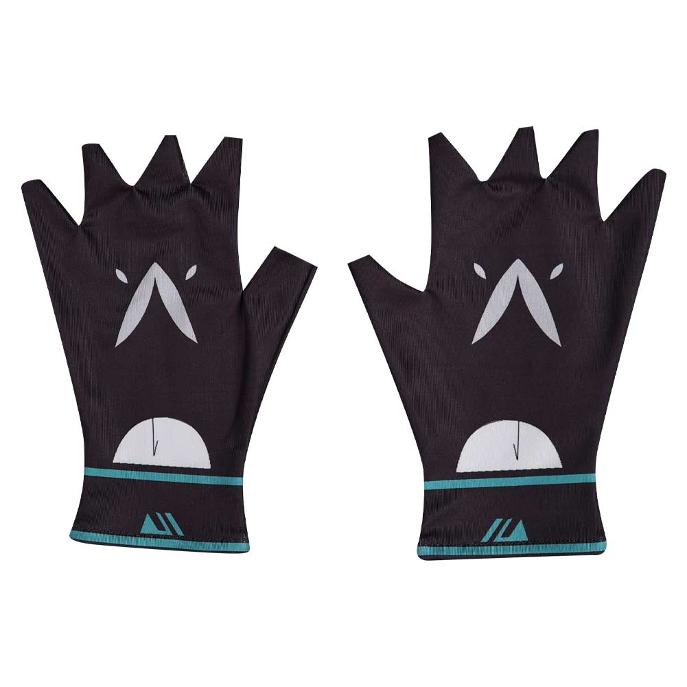 Valorant Jett Black Printed Gloves Cosplay Accessories Props