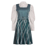 Nessarose School Uniform Female Green Dress Cosplay Costume Halloween Carnival Suit