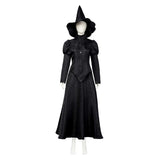 Elphaba Cosplay Costume Female Witch Black Dress Halloween Carnival Suit