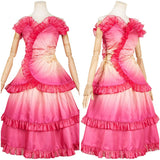 Glinda Cosplay Costume Female Pink Flower Dress Halloween Carnival Suit