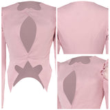Glinda Cosplay Costume Female Pink Coat Halloween Carnival Suit