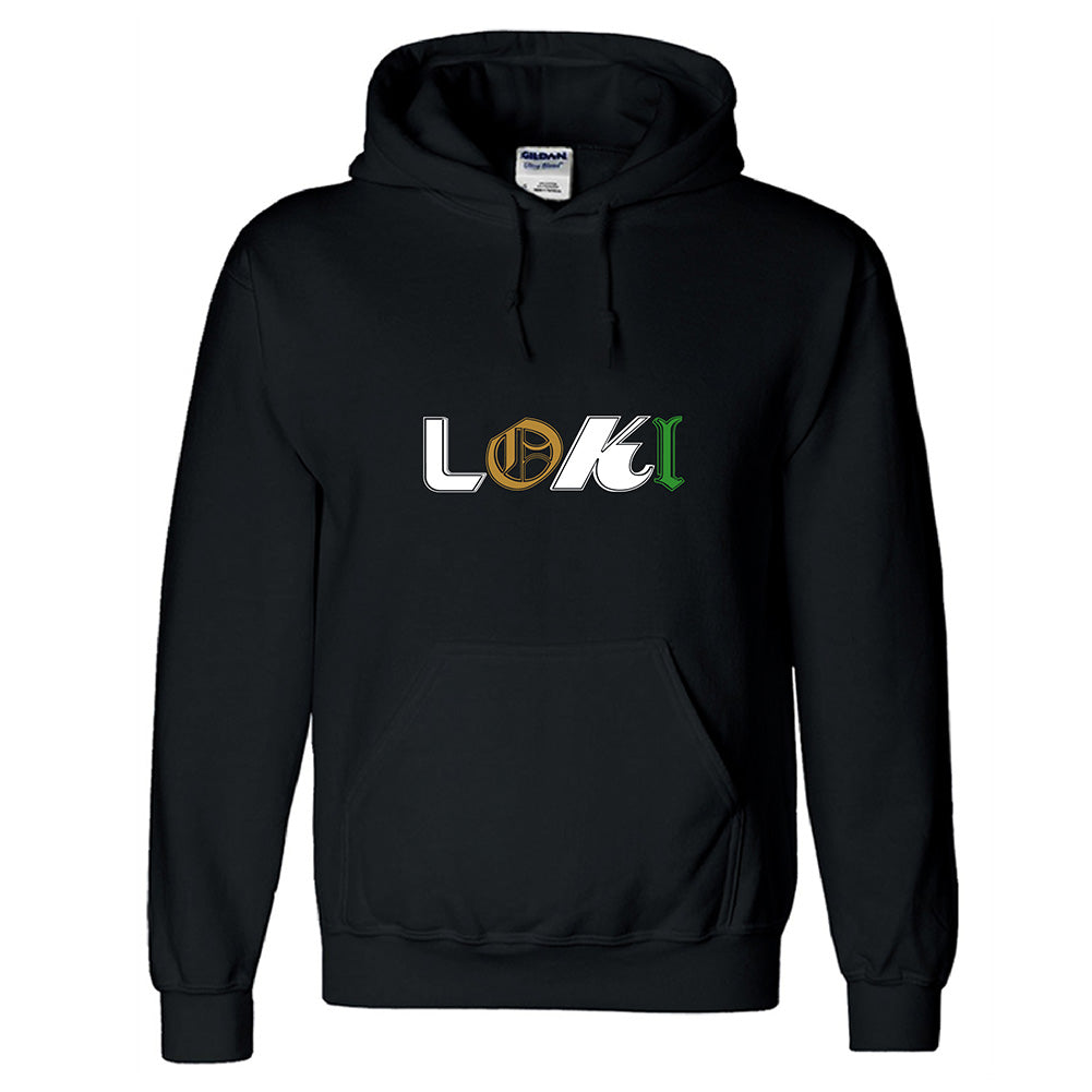 Cotton Hooded Sweatshirt Print Hoodie Black Loki Laufeyson