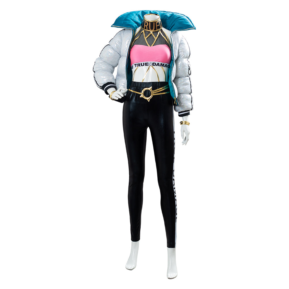 Empress of the Elements Cosplay League of Legends LOL TRUE DAMAGE Qiyana Outfit Cosplay Costume
