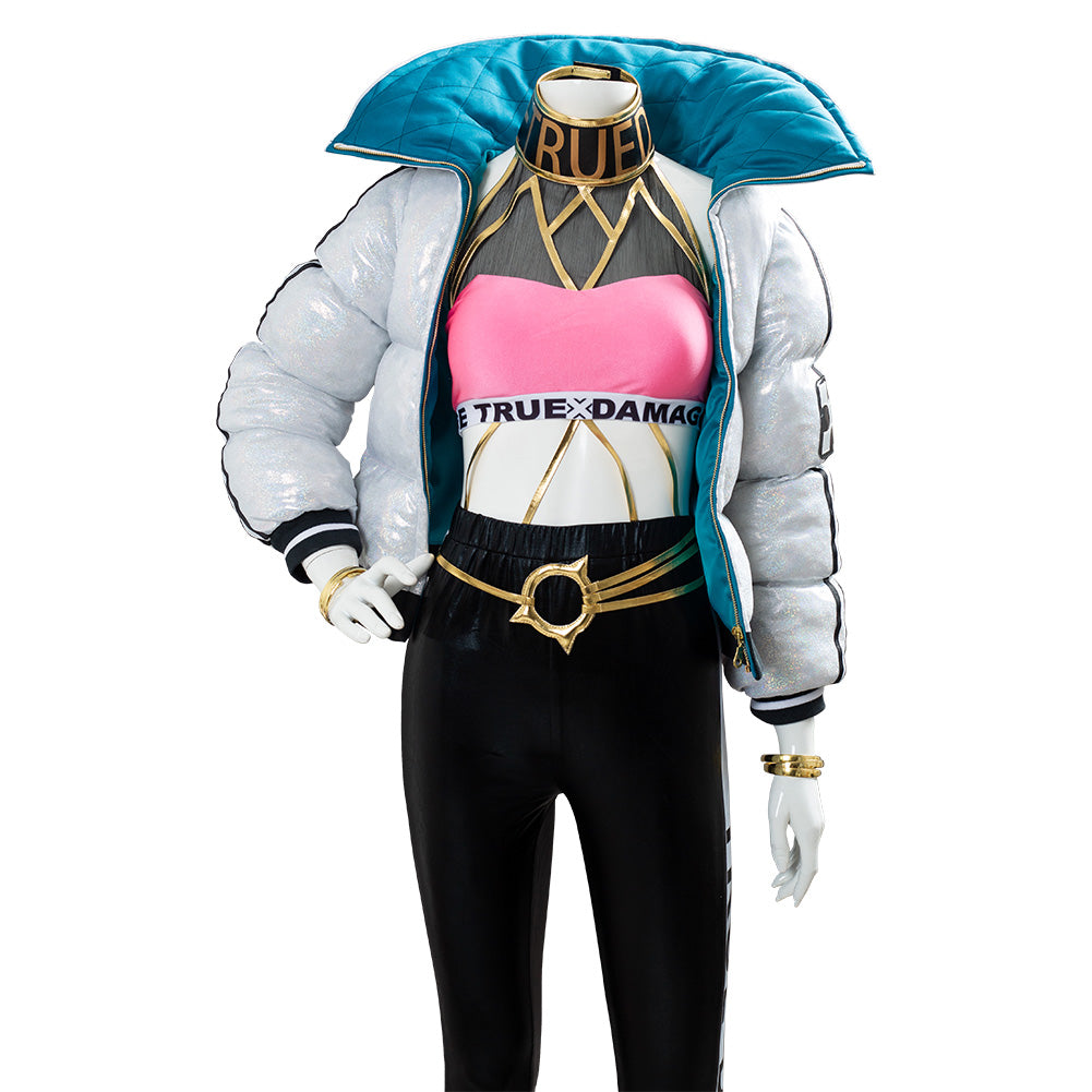 Empress of the Elements Cosplay League of Legends LOL TRUE DAMAGE Qiyana Outfit Cosplay Costume