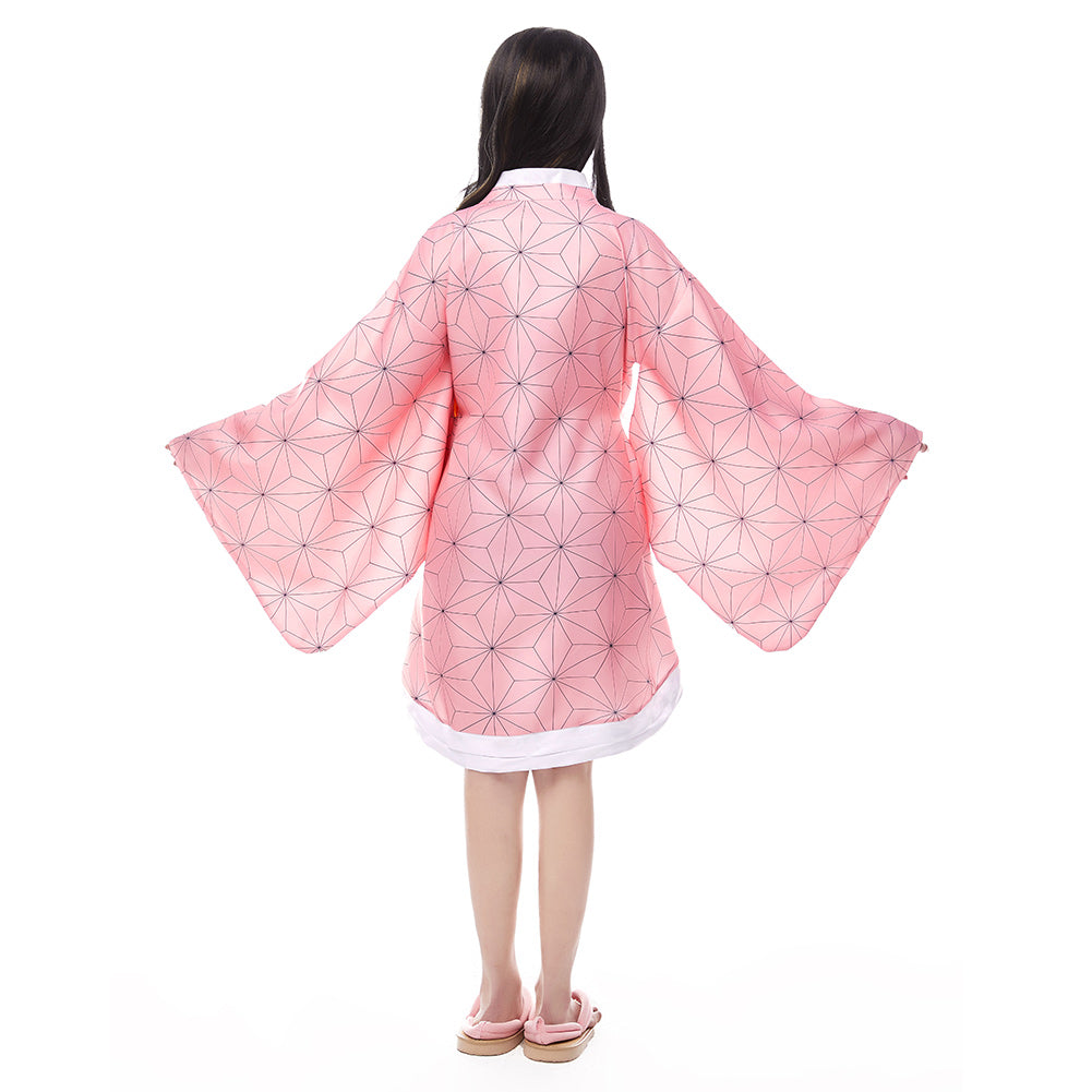 KNY  Kamado Nezuko Cosplay Costume Coat For Adult Female Halloween Carnival Outfit