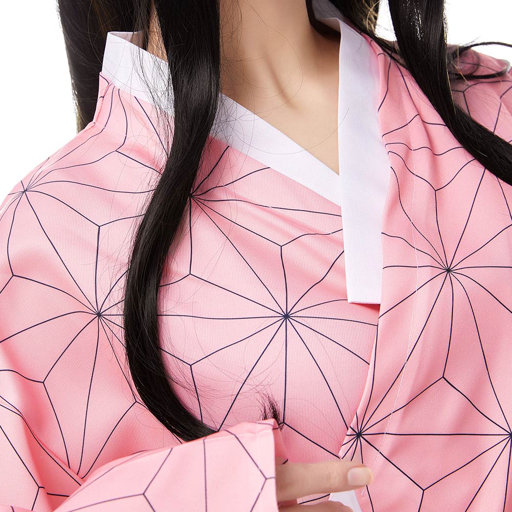 KNY  Kamado Nezuko Cosplay Costume Coat For Adult Female Halloween Carnival Outfit
