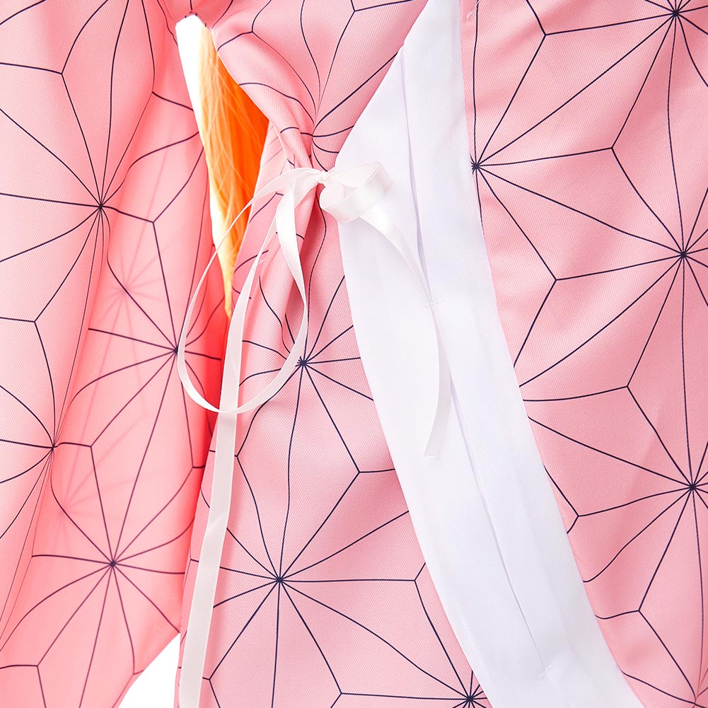 KNY  Kamado Nezuko Cosplay Costume Coat For Adult Female Halloween Carnival Outfit