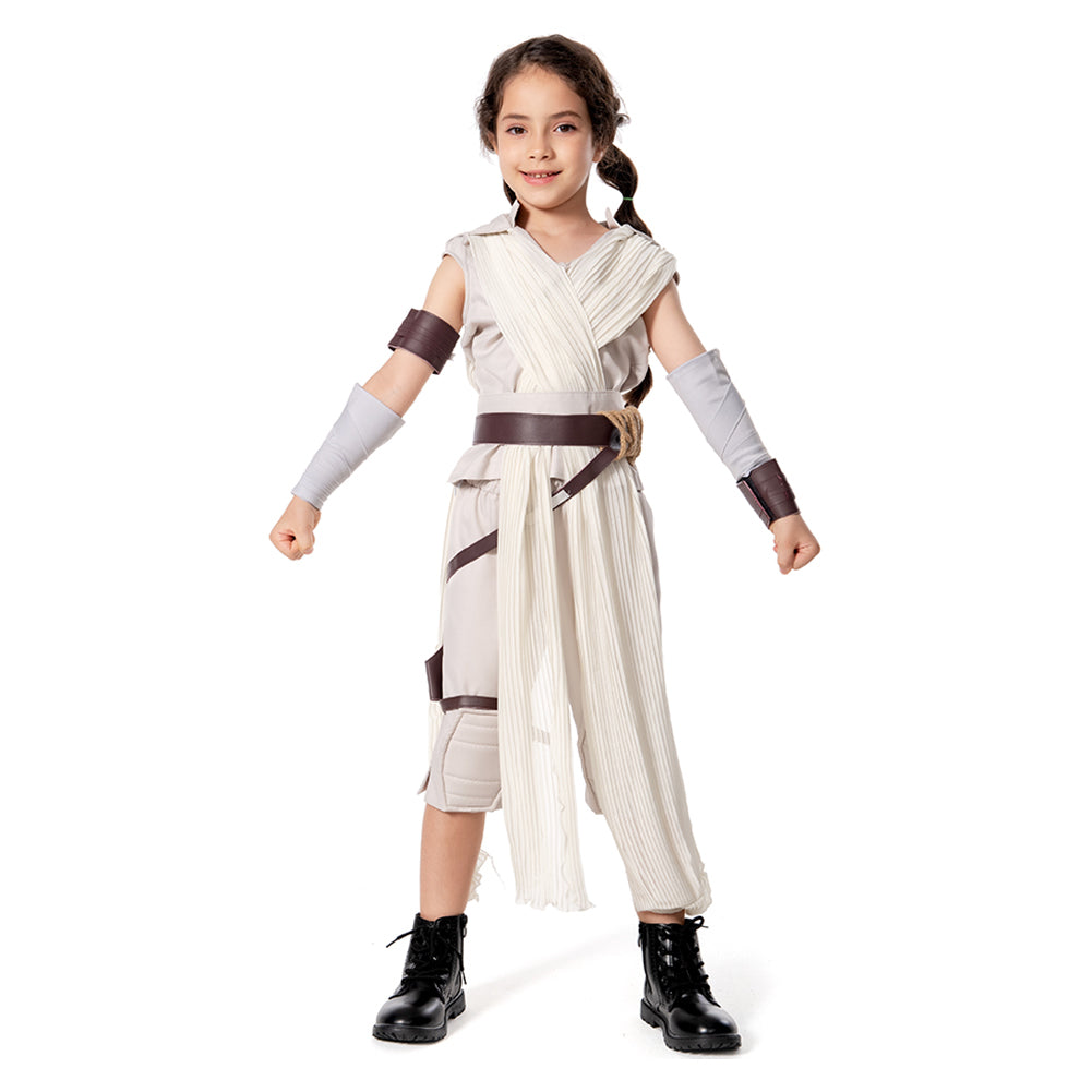 Rey The Rise of Skywalker Halloween Carnival Suit Rey Cosplay Costume Kids Children Outfit