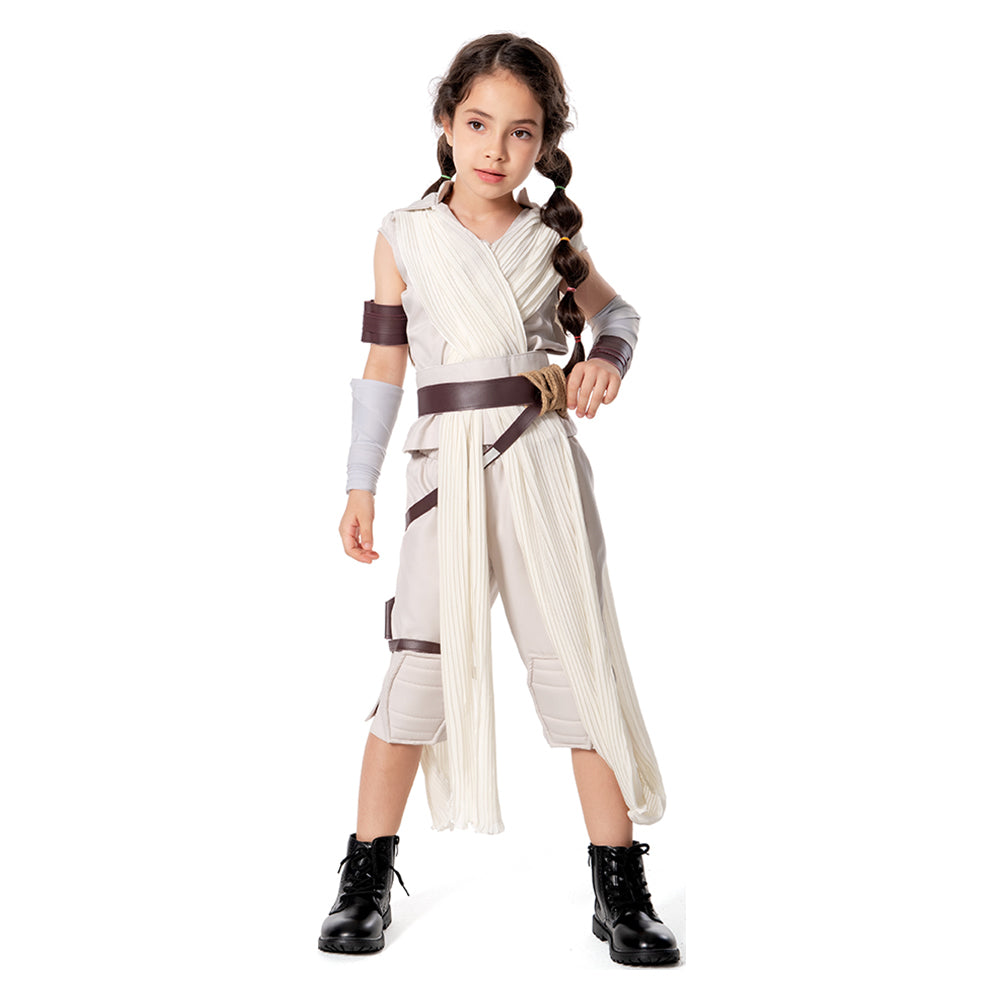 Rey The Rise of Skywalker Halloween Carnival Suit Rey Cosplay Costume Kids Children Outfit