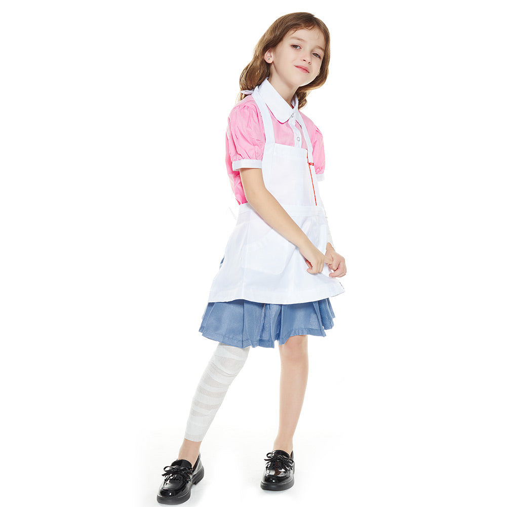 Danganronpa 2: Goodbye Despair Halloween Carnival Suit Mikan Tsumiki Cosplay Costume Kids Children Shirt Skirt Outfits