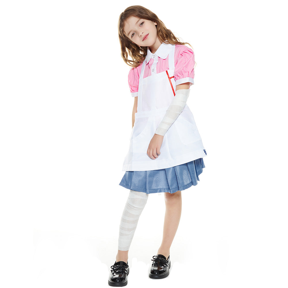 Danganronpa 2: Goodbye Despair Halloween Carnival Suit Mikan Tsumiki Cosplay Costume Kids Children Shirt Skirt Outfits