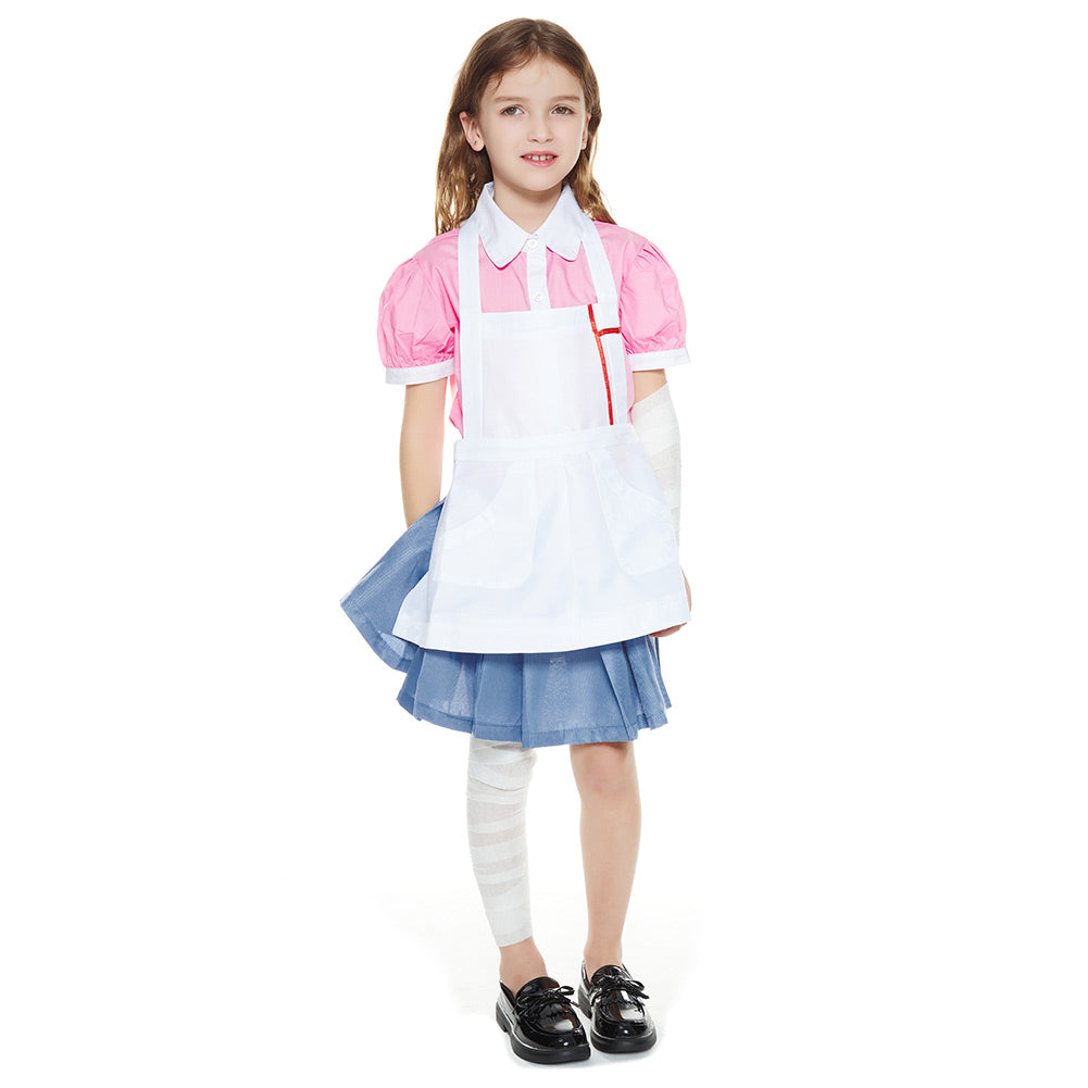 Danganronpa 2: Goodbye Despair Halloween Carnival Suit Mikan Tsumiki Cosplay Costume Kids Children Shirt Skirt Outfits