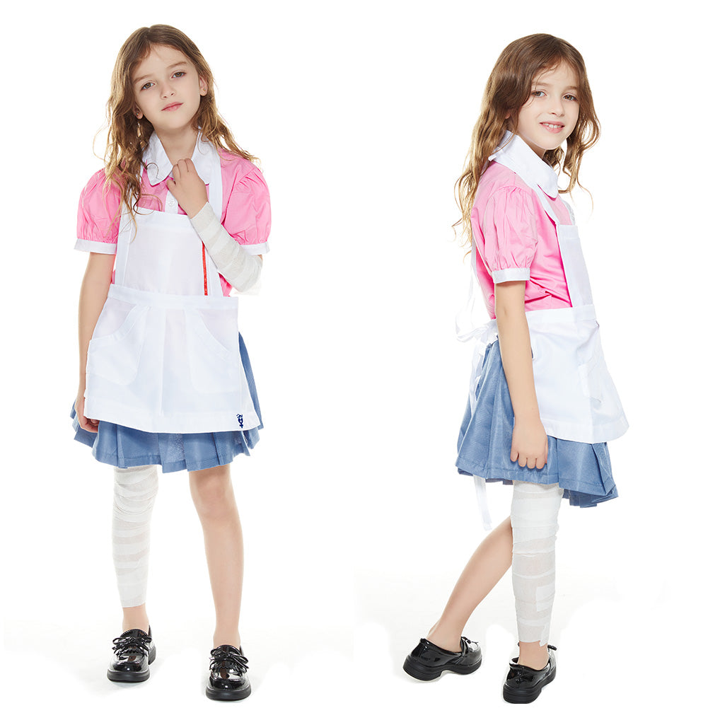 Danganronpa 2: Goodbye Despair Halloween Carnival Suit Mikan Tsumiki Cosplay Costume Kids Children Shirt Skirt Outfits