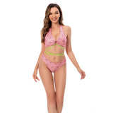 Demon Slayer Kamado Nezuko Swimsuit Cosplay Costume Two-Piece Swimwear Outfits Halloween Carnival Suit