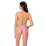 Demon Slayer Kamado Nezuko Swimsuit Cosplay Costume Two-Piece Swimwear Outfits Halloween Carnival Suit