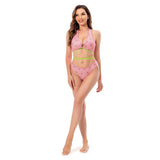 Demon Slayer Kamado Nezuko Swimsuit Cosplay Costume Two-Piece Swimwear Outfits Halloween Carnival Suit