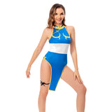 Street Fighter(SF) Chun-Li Sexy Swimsuit Cosplay Costume Dress Swimwear Outfits Halloween Carnival Suit
