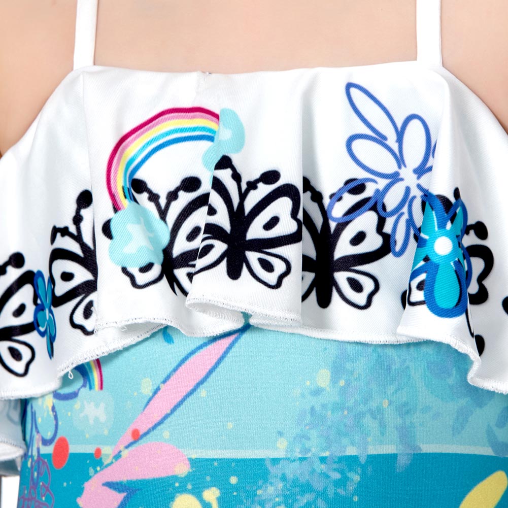 Kids Children Encanto Mirabel Swimsuit Cosplay Costume Jumpsuit Swimwear Outfits Halloween Carnival Suit cossky®