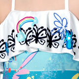 Kids Children Encanto Mirabel Swimsuit Cosplay Costume Jumpsuit Swimwear Outfits Halloween Carnival Suit cossky®