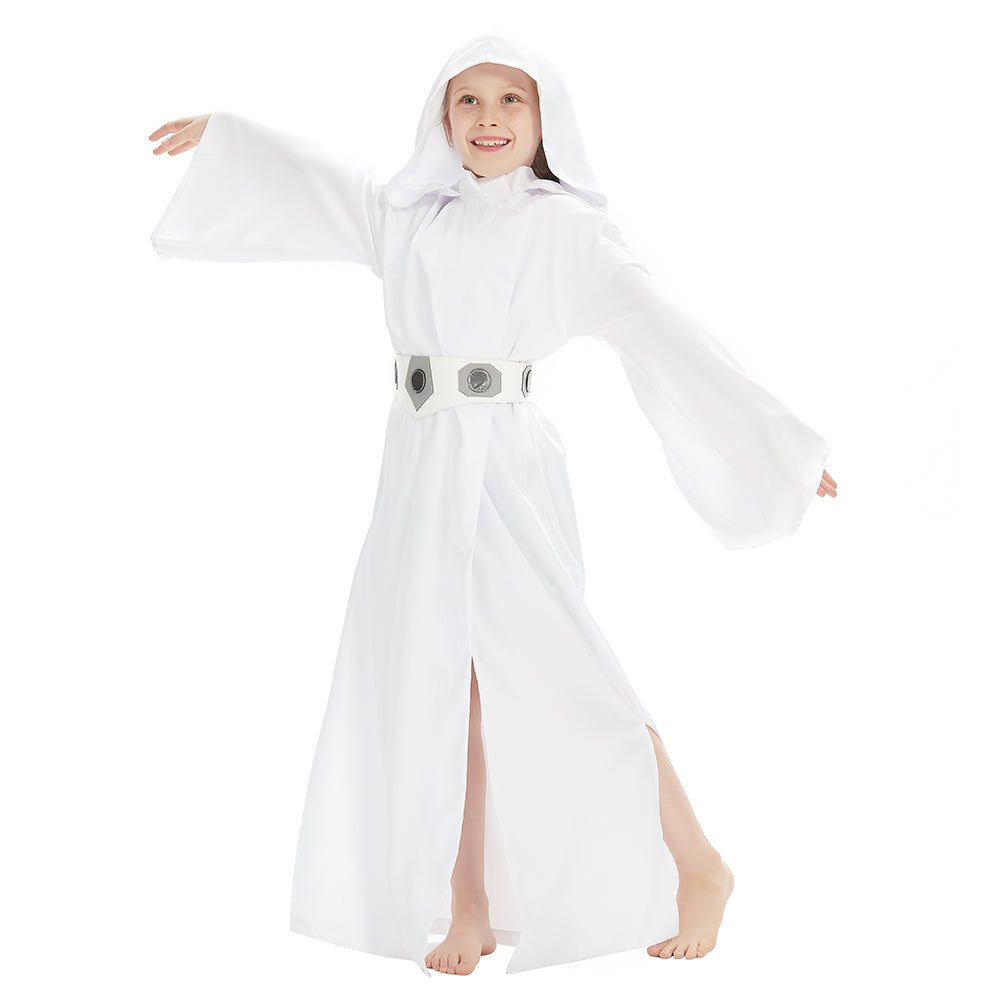 Kids Leia Princess Cosplay Costume Halloween Carnival Suit