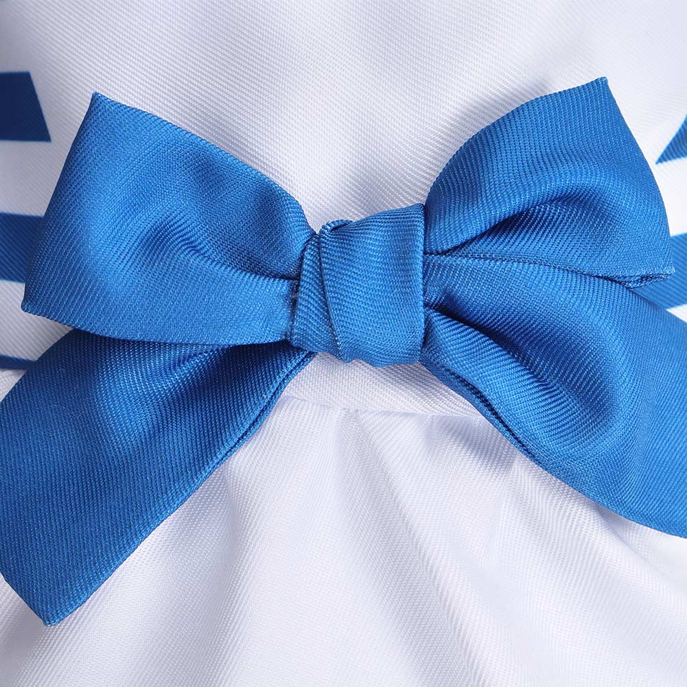 Barbie Pet Dog Blue Stripes Dress Outfits Cosplay Costume Halloween Carnival Suit