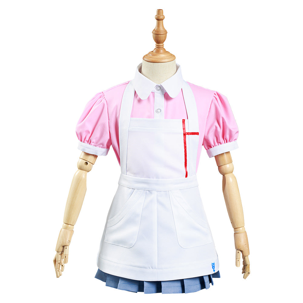 Danganronpa 2: Goodbye Despair Halloween Carnival Suit Mikan Tsumiki Cosplay Costume Kids Children Shirt Skirt Outfits