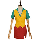 Movie Joker 2019 Female  Cosplay Costume Office Lady Uniform Skirt Outfits Halloween Carnival Suit