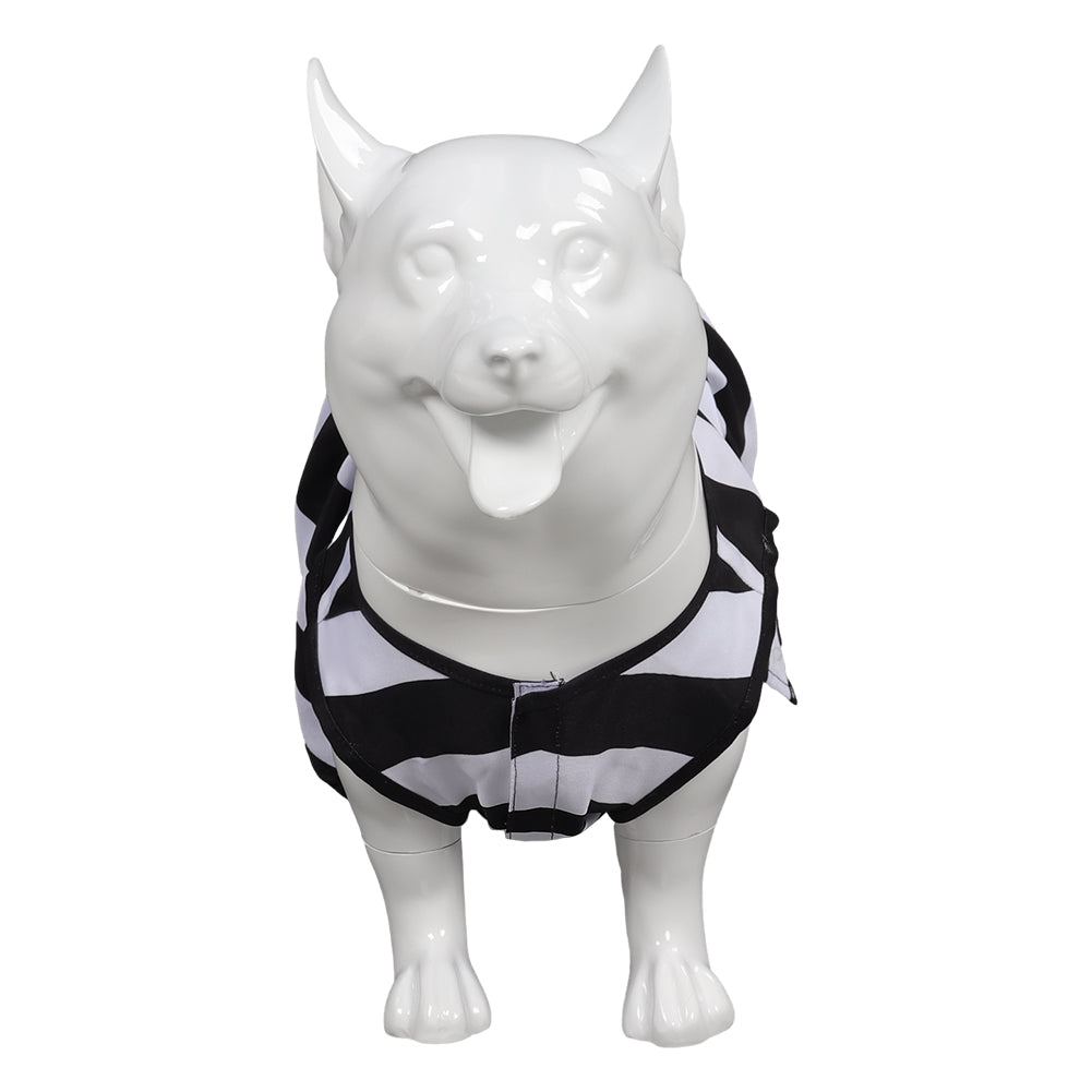Barbie 2023 Pet Dog Classic Black And White Stripes Dress Cosplay Costume Halloween Carnival Suit
