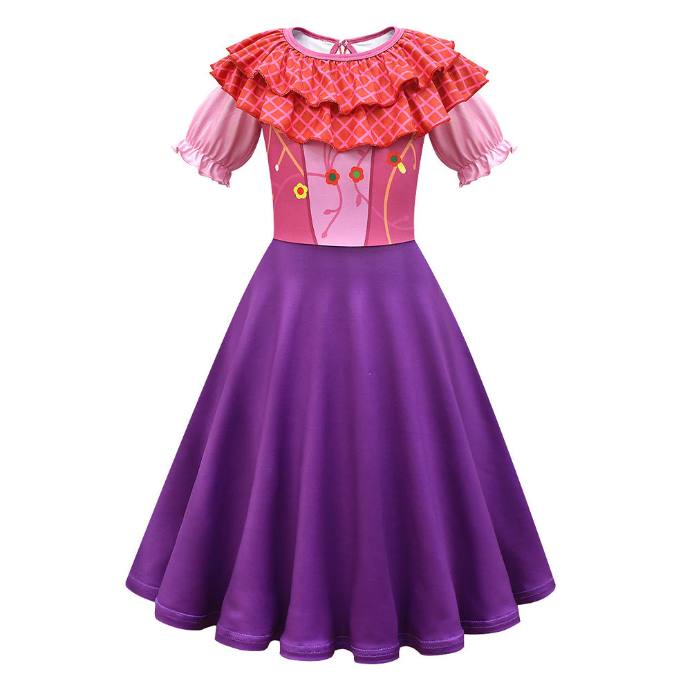 Kids Children Hocus Pocus Sarah Sanderson Cosplay Costume Outfits Halloween Carnival Suit