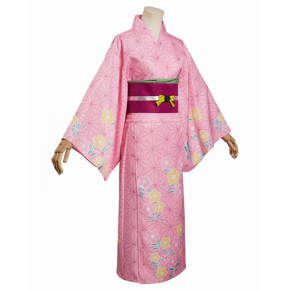 Demon Slayer Kimetsu No Yaiba Kamado Nezuko Cosplay Costume Kimono Outfits Halloween Carnival Suit