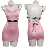 Barbie Original Design Print Dress Cosplay Costume Halloween Carnival Suit