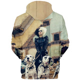 Cruella Cosplay Hoodie 3D Print Adult Sweatshirt Casual Streetwear Pullover