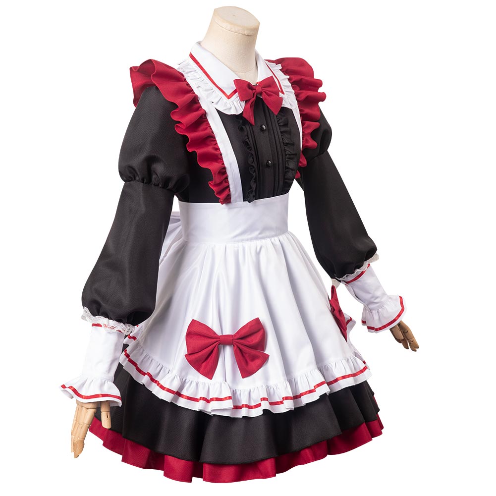 Oshi No Ko My Idol's Child Arima Kana Red Maid Dress Outfits Cosplay Costume Halloween Carnival Suit