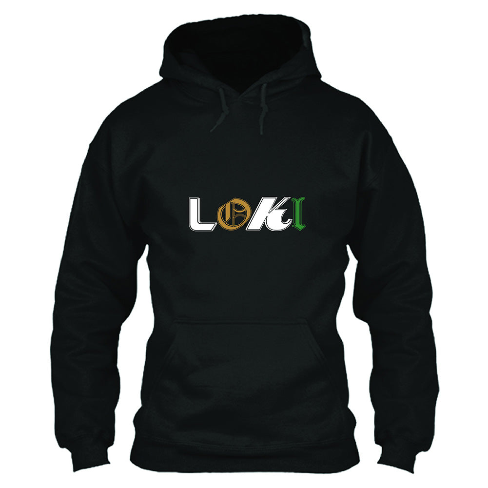 Cotton Hooded Sweatshirt Print Hoodie Black Loki Laufeyson