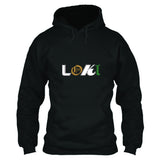 Cotton Hooded Sweatshirt Print Hoodie Black Loki Laufeyson