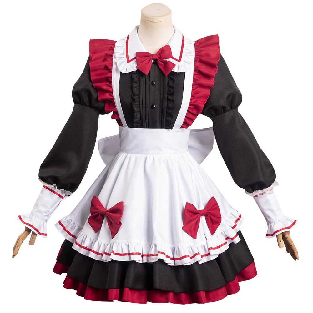 Oshi No Ko My Idol's Child Arima Kana Red Maid Dress Outfits Cosplay Costume Halloween Carnival Suit
