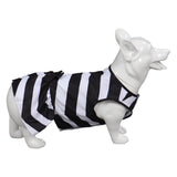 Barbie 2023 Pet Dog Classic Black And White Stripes Dress Cosplay Costume Halloween Carnival Suit