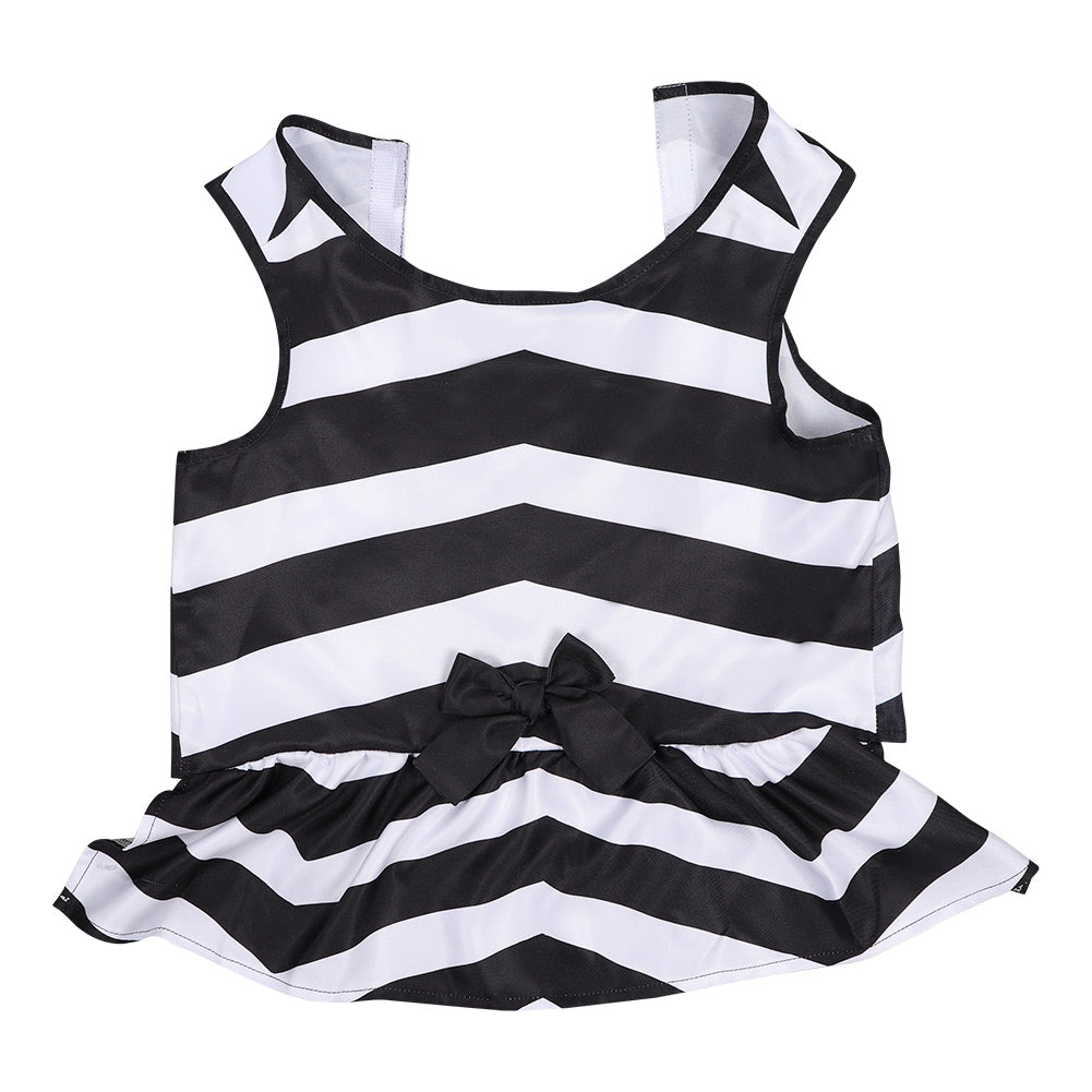 Barbie 2023 Pet Dog Classic Black And White Stripes Dress Cosplay Costume Halloween Carnival Suit