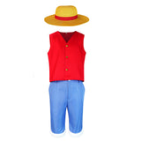 One Piece Luffy Outfits Cosplay Costume Halloween Carnival Suit