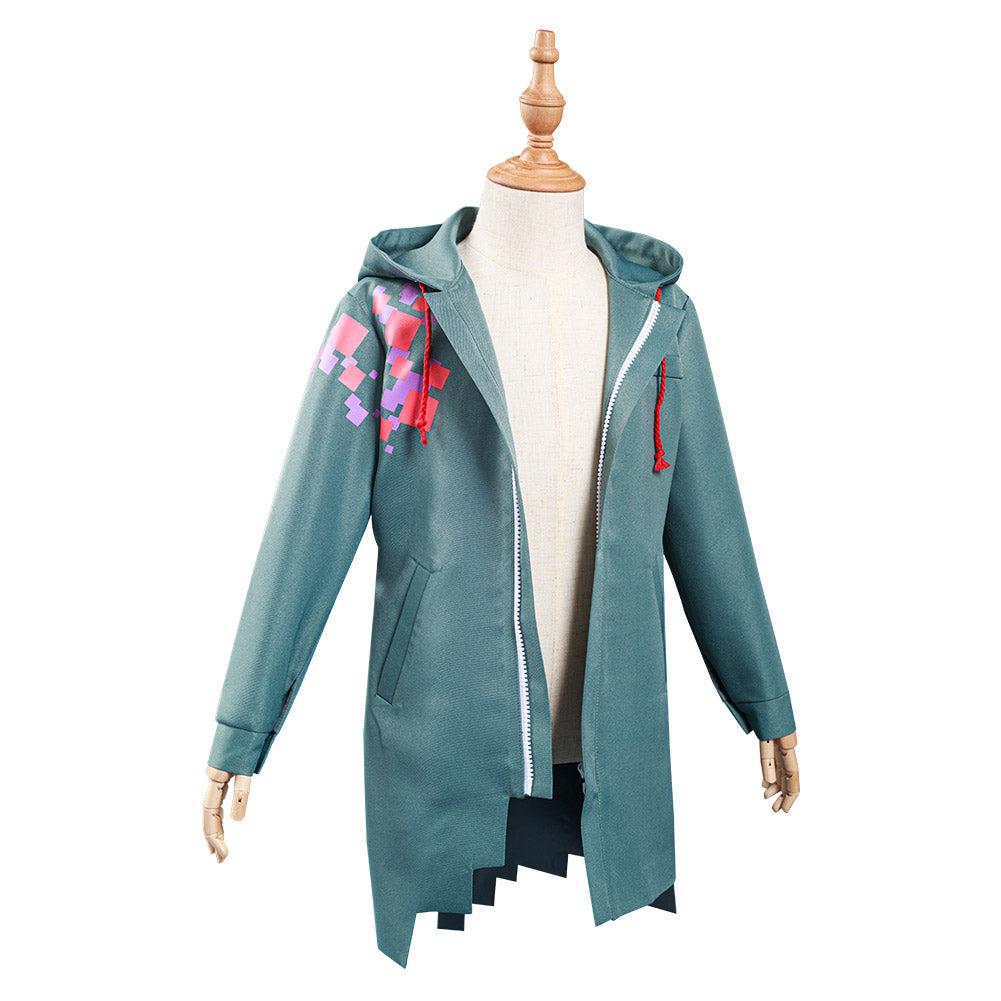 Danganronpa Coat Nagito Komaeda Cosplay Costume Kids Children Army Green Jacket