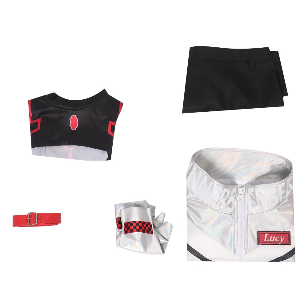 Cyberpunk Edgerunner Lucy Racing Jacket  Cosplay Costume Fancy Outfit Halloween Carnival Suit